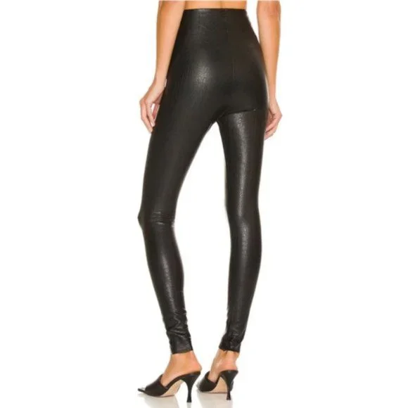 Commando Faux Leather Croc Leggings SZ S - Picture 3 of 5